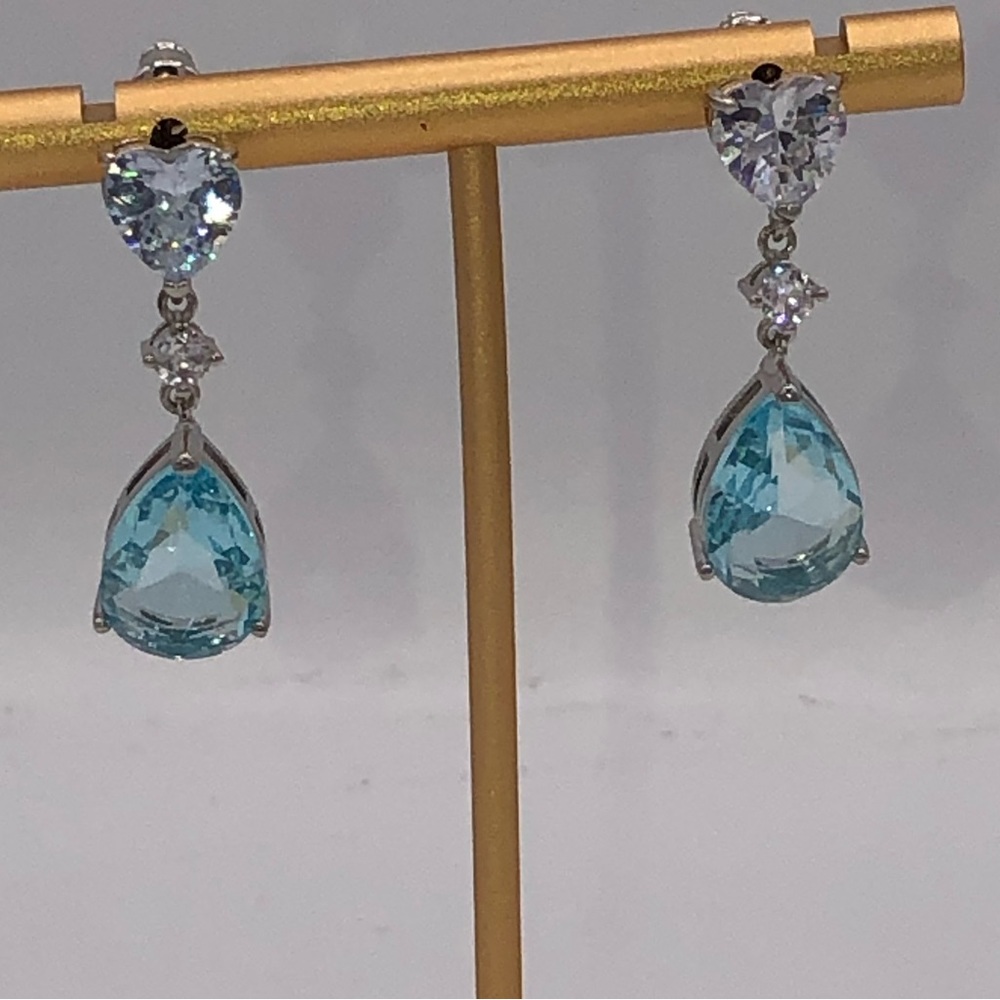 6ct Aquamarine Earrings - Picture 8 of 11